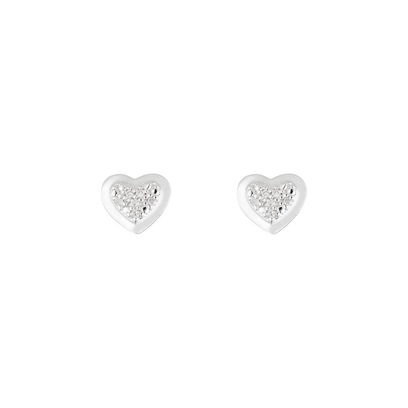 Pendientes "Bébé D'Amour" Diamantes 0.04/12 - Oro blanco 375/1000