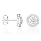 Pendientes "Canberra" D 0.44/54 - Oro blanco 375/1000