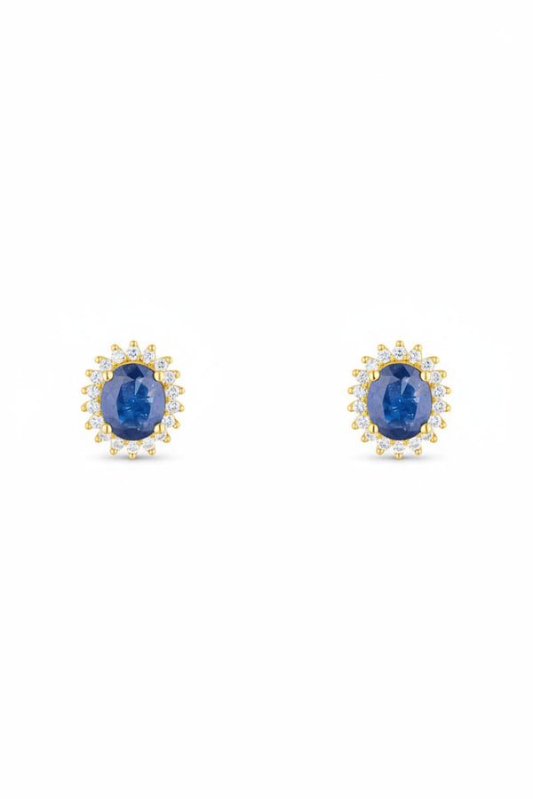 Pendientes “Abra” con Diamantes 0.13/36 y Zafiros 1.1/2