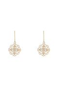 Boucles D'Oreiles "Dentelles" Dia0,10/18 - Or Jaune 375/1000