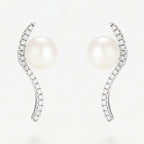 Boucles D'Oreilles "Vague Sublime" P6Mm*2 D 0,17/38 - Or Blanc 375/1000