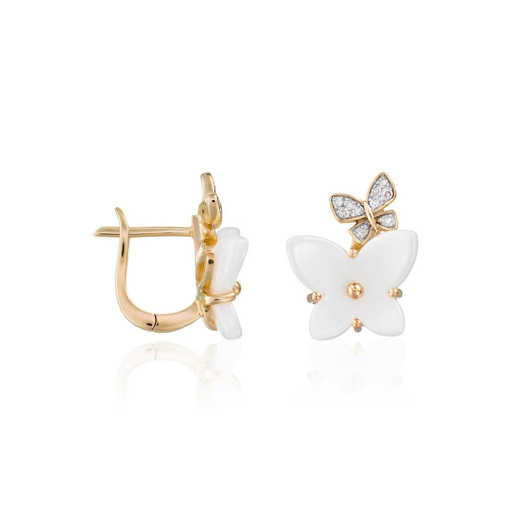 Boucles D'Oreilles "Enisa" D 0,0080/20 Céramique - Or Jaune 375/1000