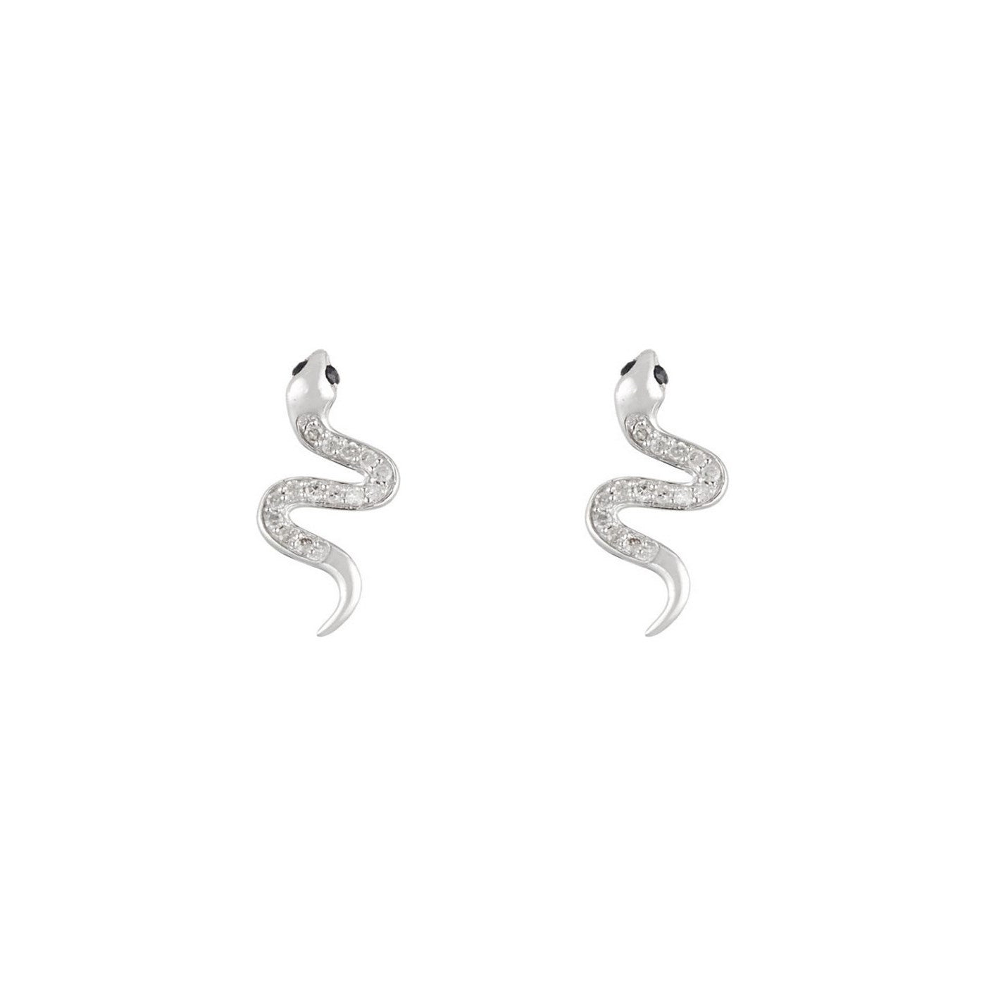 Pendientes "Saly" D 0.14/78 Zafiro 0.044/4 - Oro blanco 375/1000