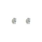 Boucles D'Oreilles "Azur" D0,08/2 Blue Topaze 0,48/2 - Or Blanc 375/1000