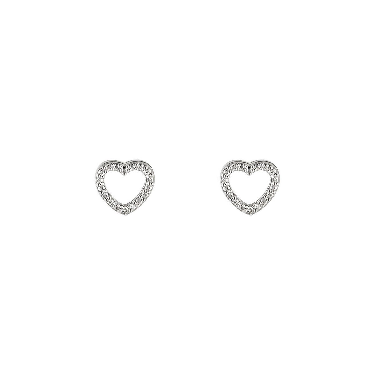 Boucles D'Oreilles "Cagliari" D 0,007/2 - Or Blanc 375/1000