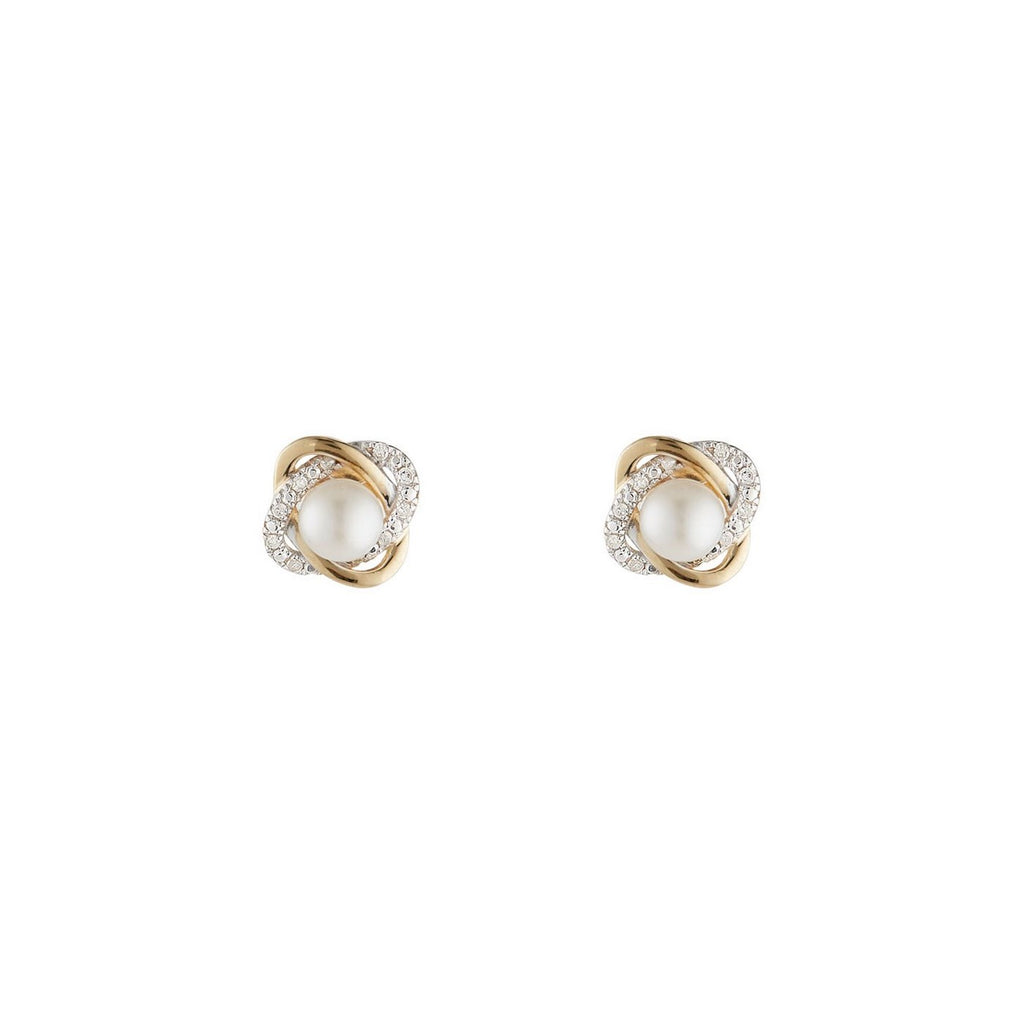 Pendientes "Mitsa" D 0.216/48 Perla 2 - Oro amarillo 375/1000