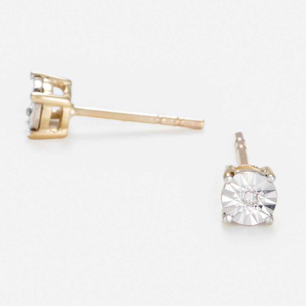 Boucles D'Oreilles "Puce Grande Illusion" Diamant 0,01/2