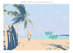 Papel pintado panorámico Wave Surfer XL - Multicolor