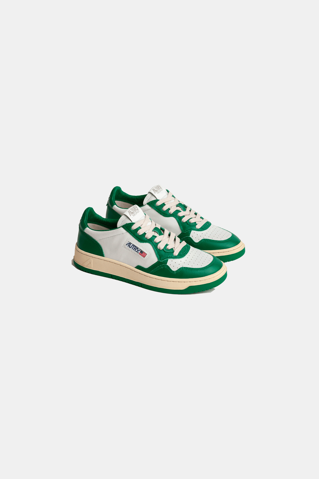 Sneakers Autry Aulmwb03 Medalist Low Man Cuir/Leat Blanc/Vert