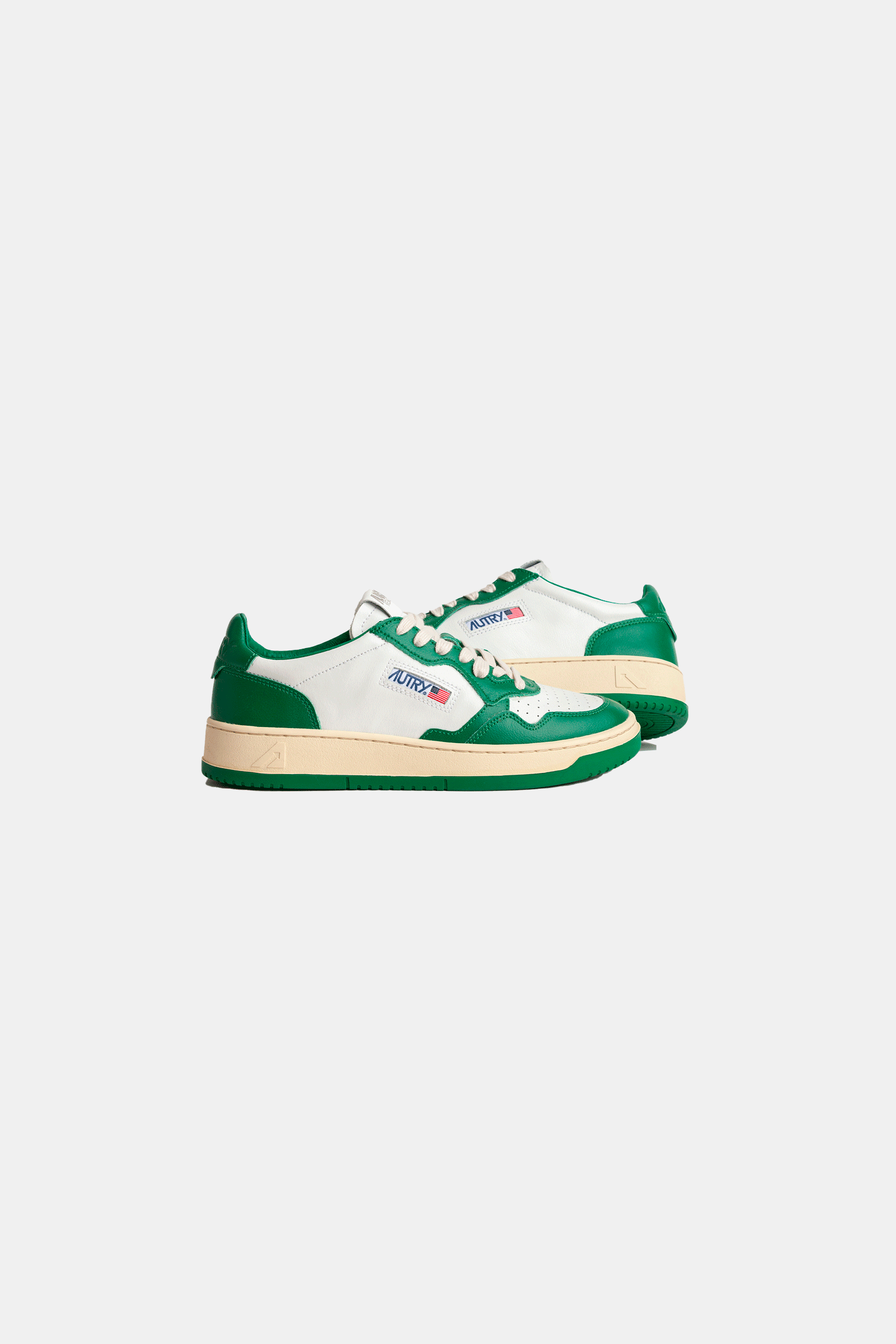 Sneakers Autry Aulmwb03 Medalist Low Man Cuir/Leat Blanc/Vert