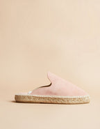 Espadrilles Plate Copenhague - Cuir Daim Rose - Femme