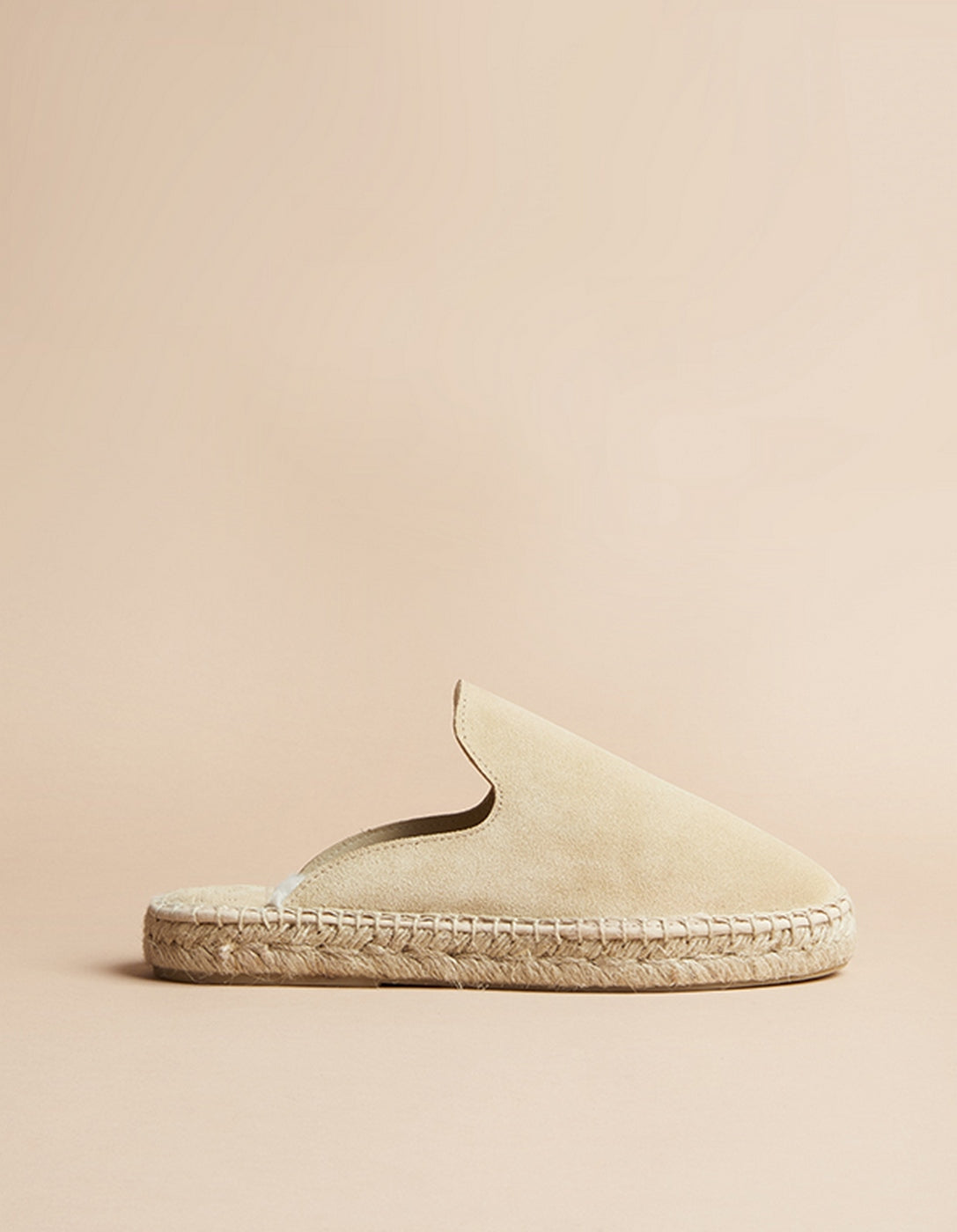Espadrilles Plate Copenhague - Cuir Daim Beige - Femme