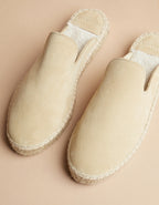Espadrilles Plate Copenhague - Cuir Daim Beige - Femme