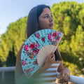 Mia - Abanico - Madera de Abedul - Laguna