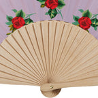 Rosalie - Eventail - Bois De Bouleau - Lila