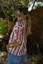 Camisa estampada Ulysse - Rojo