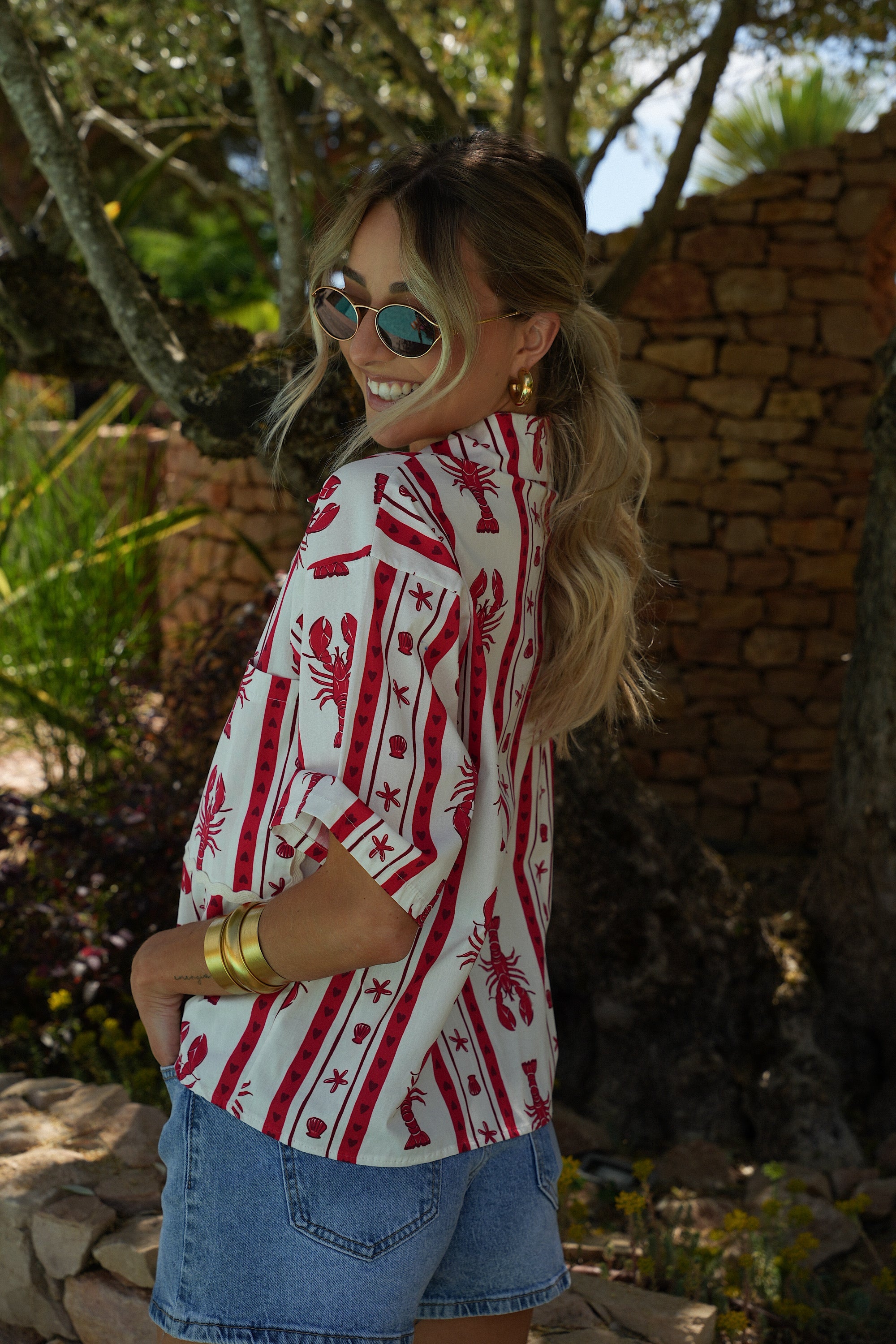 Camisa estampada Ulysse - Rojo