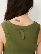 Bonita camiseta sin mangas Bensimon Edición - Caqui