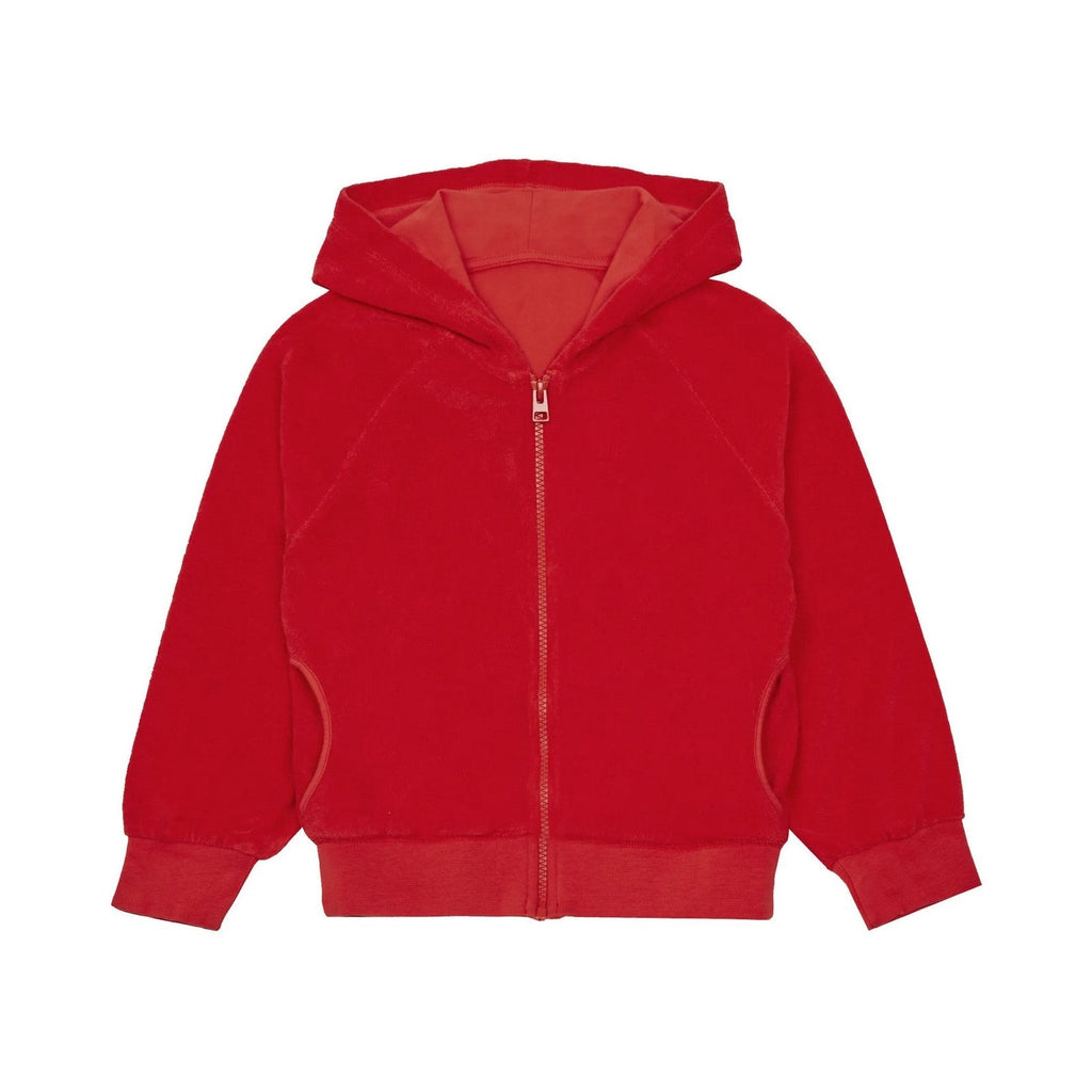 Hundred Pieces - Sudadera de rizo con cremallera Coolifornia Girl - Rojo - Niñas