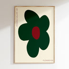 Flowers - Affiche Flower N6 - Vert/Bordeaux