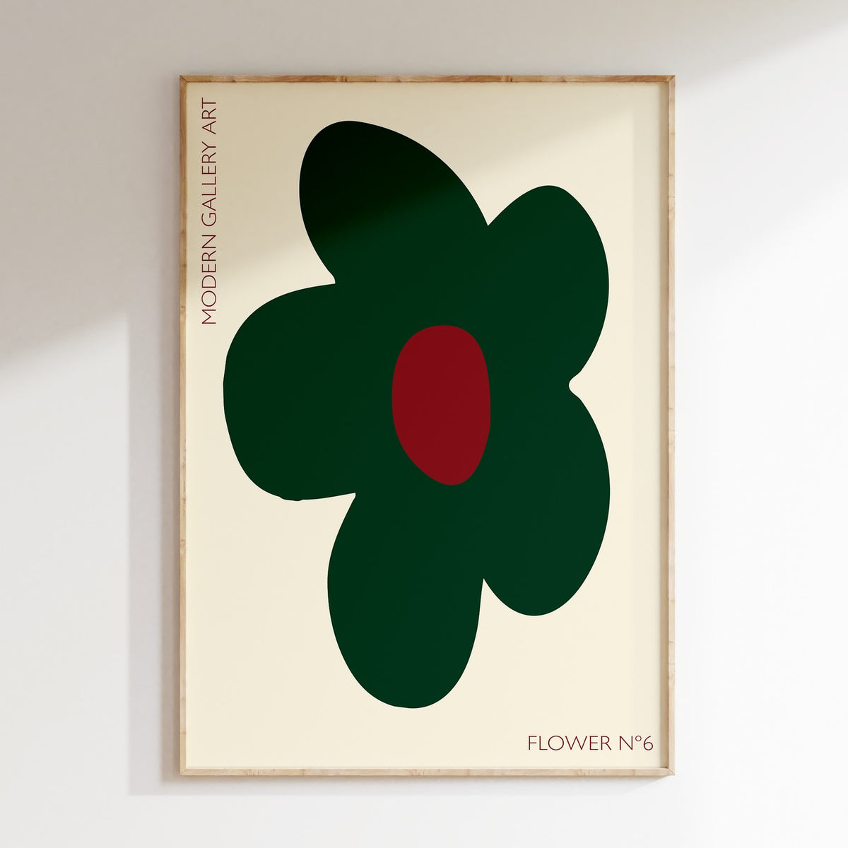 Flowers - Affiche Flower N6 - Vert/Bordeaux