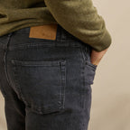 Dark Grey Slim Denim Jeans - Men