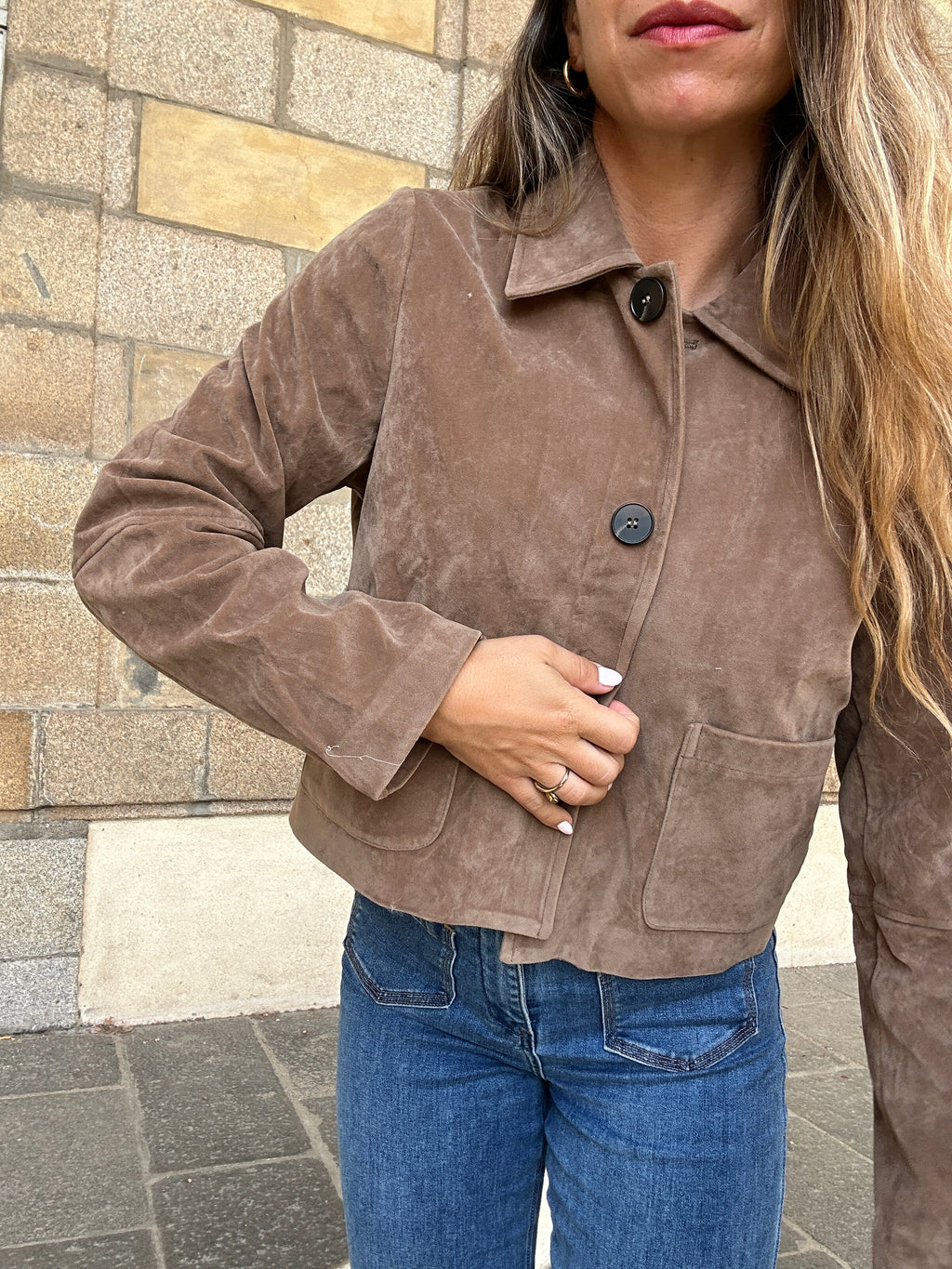 Veste effet daim Aline