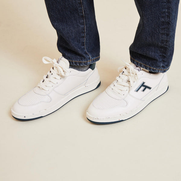 Ecru & Navy Alder Trainers - Unisex