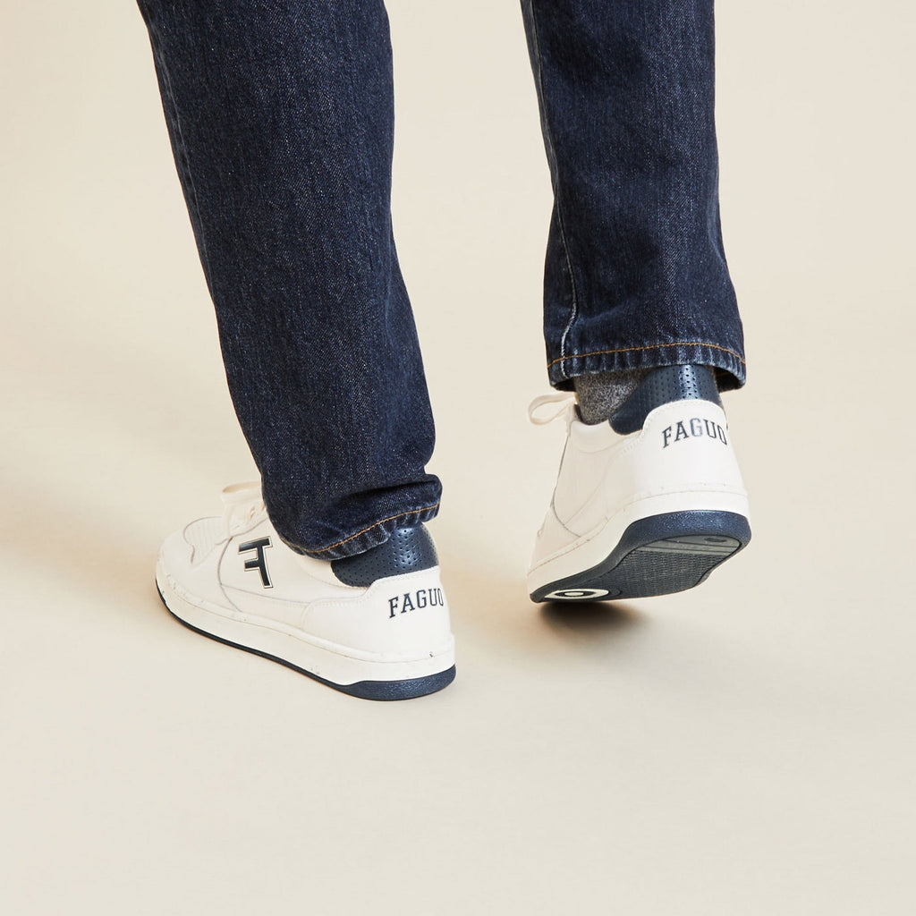 Ecru & Navy Alder Trainers - Unisex