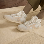 Baskets Blanches & Beiges Hazel Mid - Femme