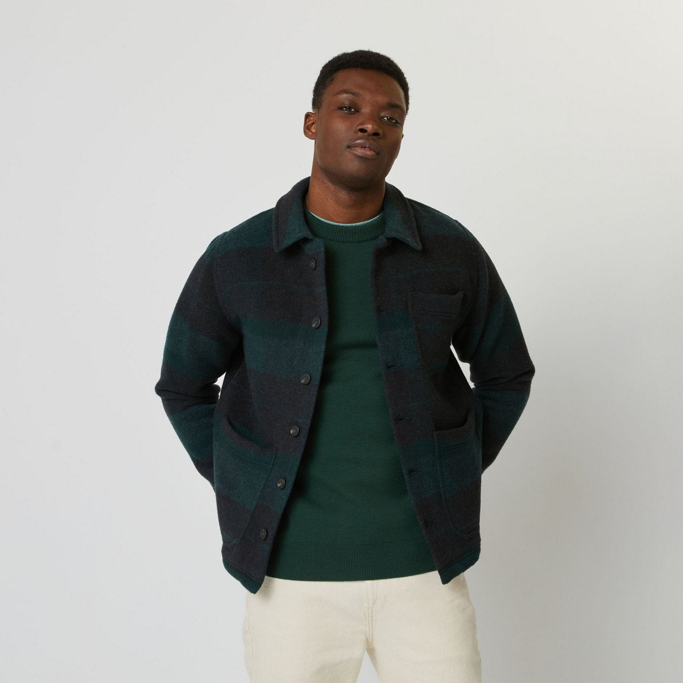 Dark Green & Grey Lorge Jacket - Men
