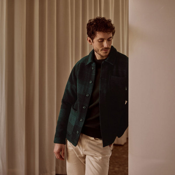 Dark Green & Grey Lorge Jacket - Men