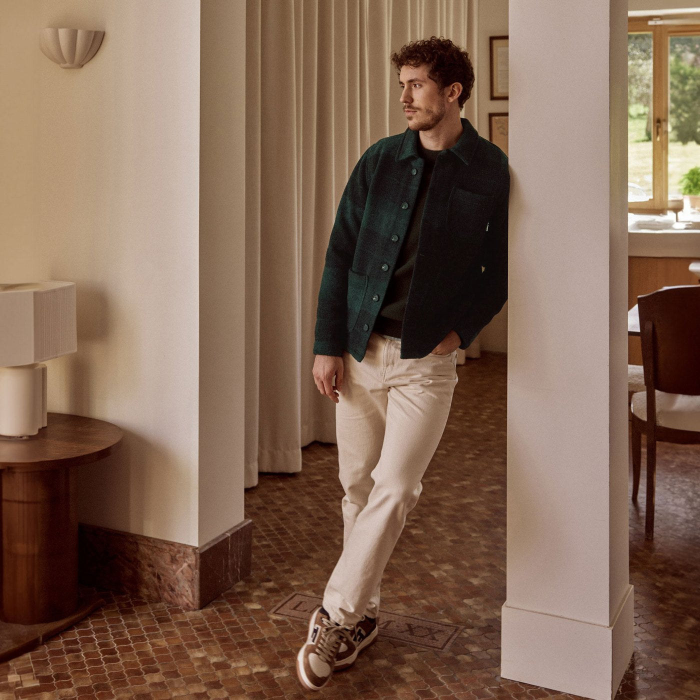 Dark Green & Grey Lorge Jacket - Men