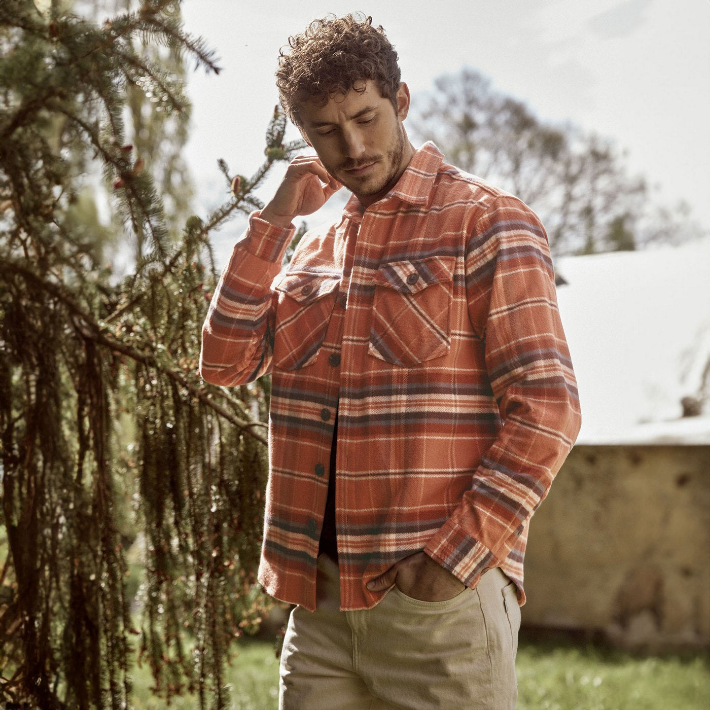Sur-Chemise Brique & Écrue Flavigny - Homme