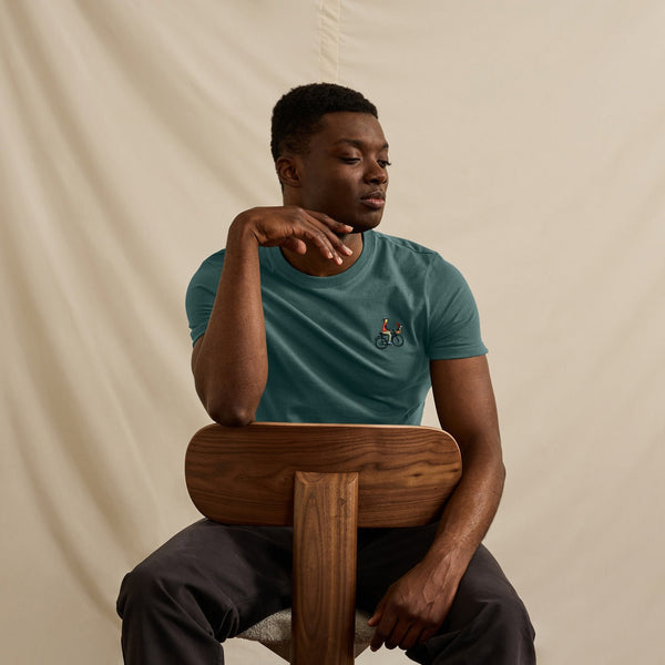 Embroidered Grey-Green Arcy T-Shirt - Men