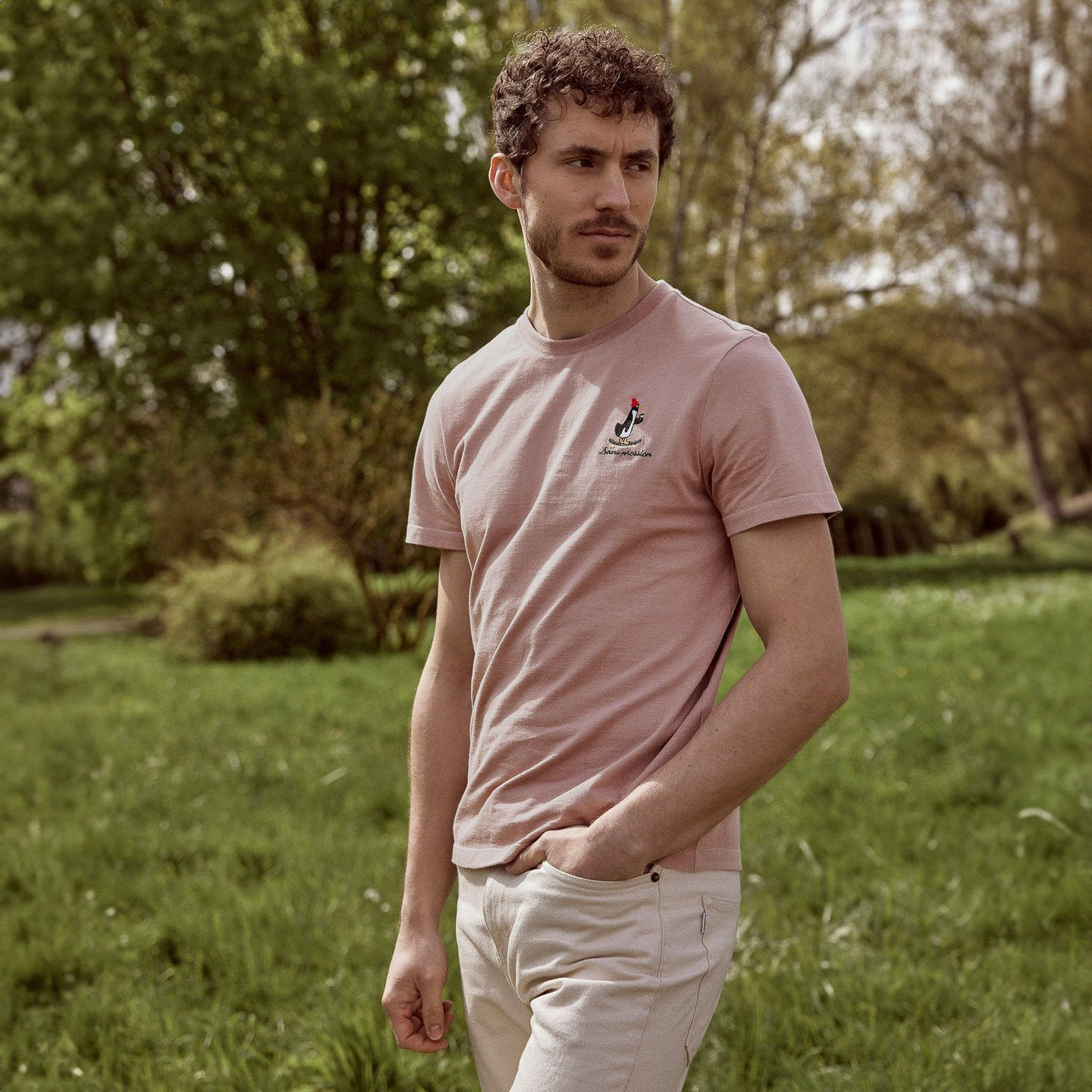 Faguo - T-Shirt Mc - Arcy - Rose - Homme