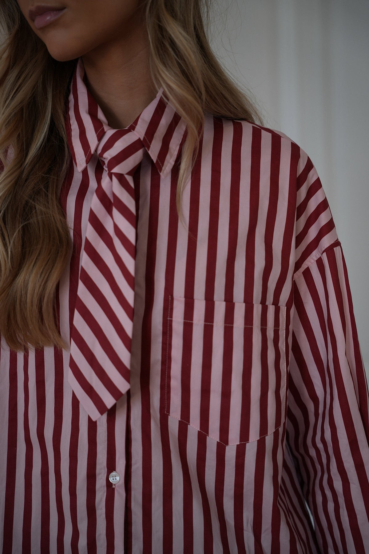 Camisa Corbata Bertille - Rosa