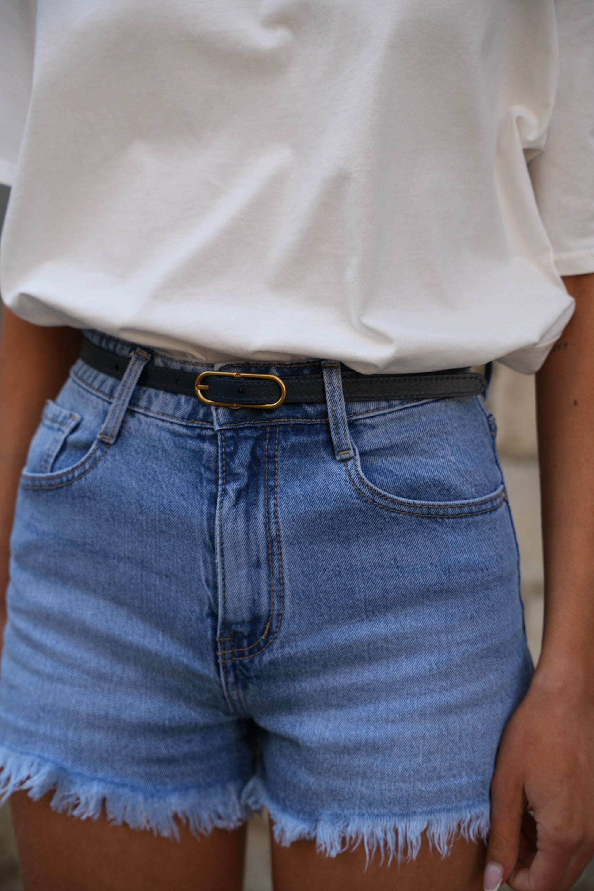 Ceinture Cuir Tara - Marine