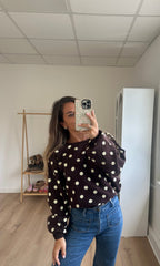 Zélie chocolate polka dot jumper