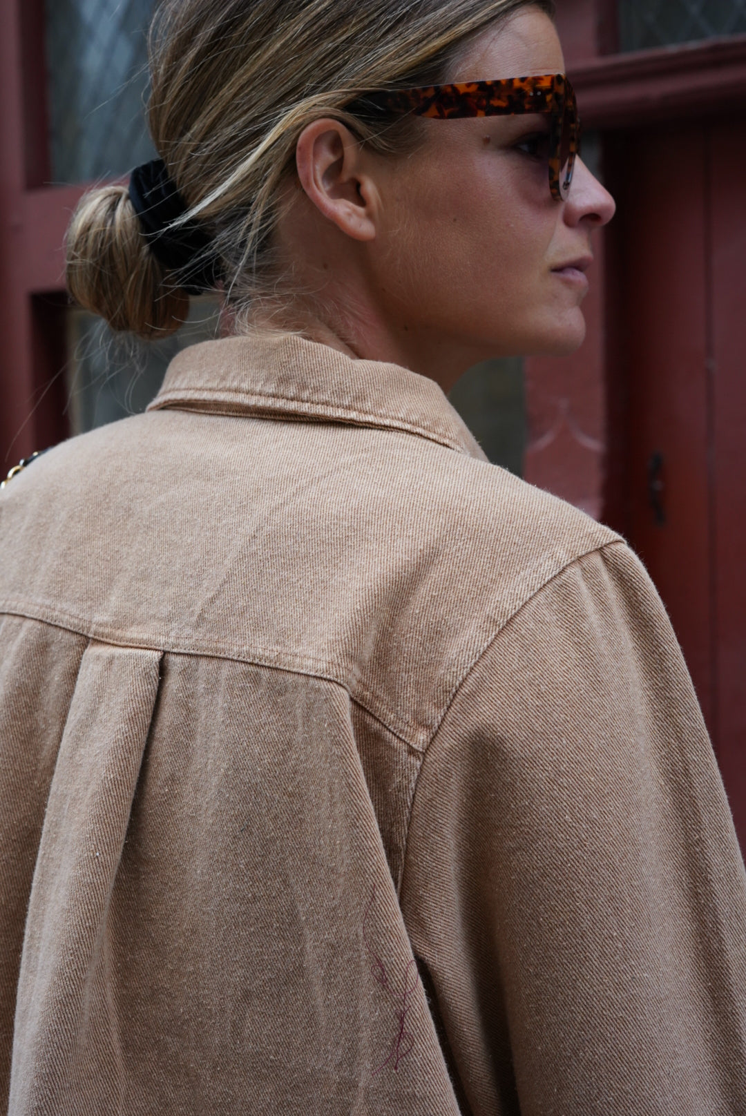 Laura Camel Denim Smock