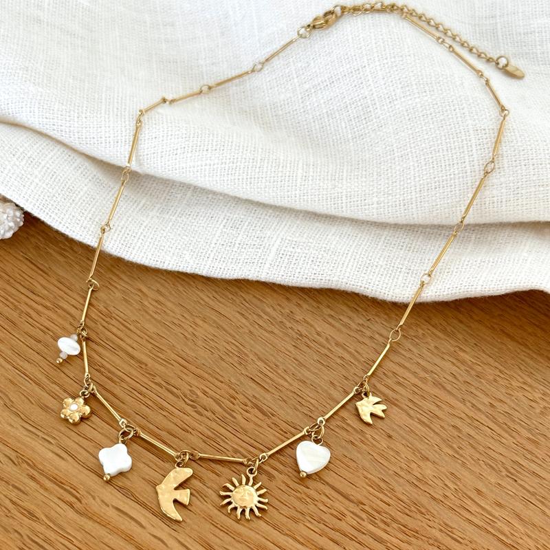 Collar de acero "Calvi"-Collares-Instants Plaisirs • Joyas-Instants Plaisirs | Joyas