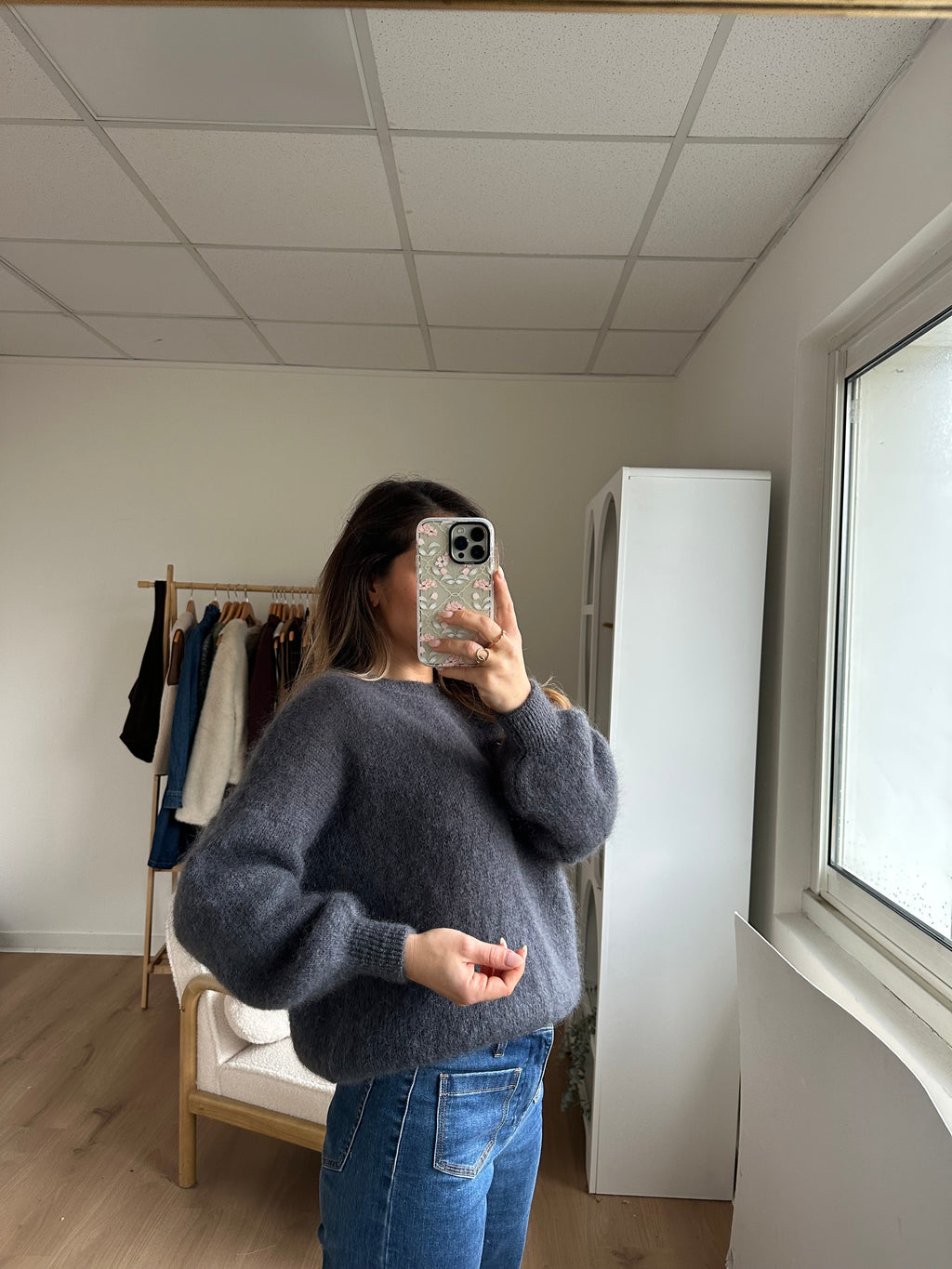Dark Gray Gaia Mohair And Wool Knit