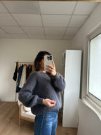 Dark Gray Gaia Mohair And Wool Knit