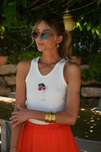 Yara Sequin Top - White