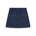 Jupe Courte Denim Organique - Denim Brut - Fille
