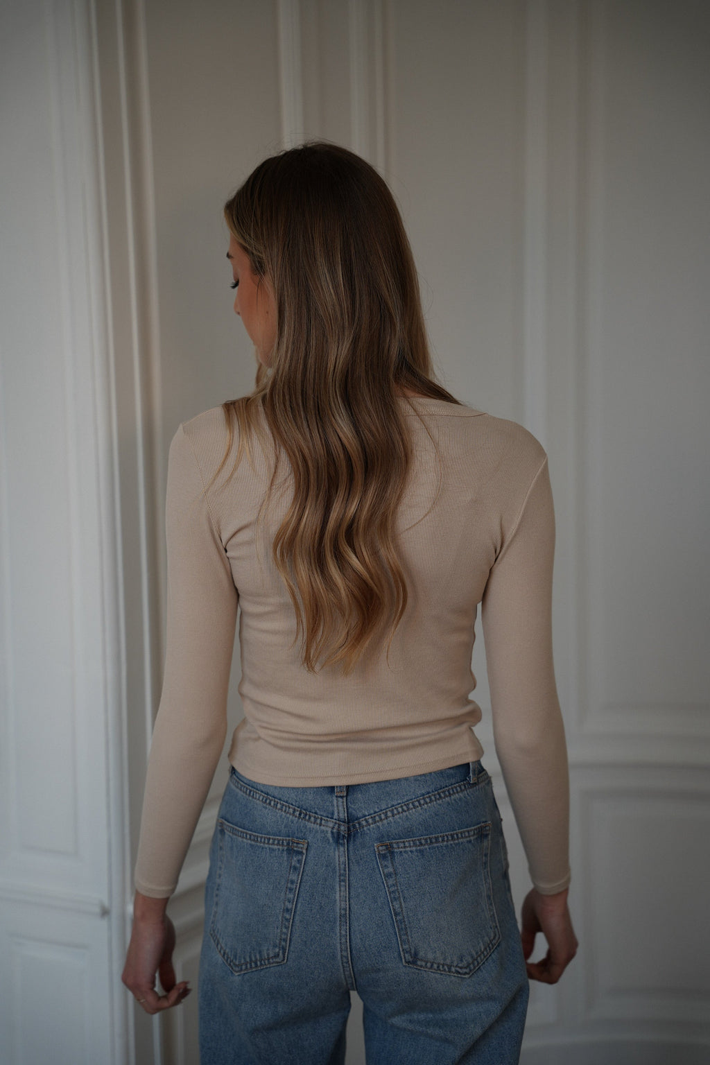 Jersey Polly Fine - Beige