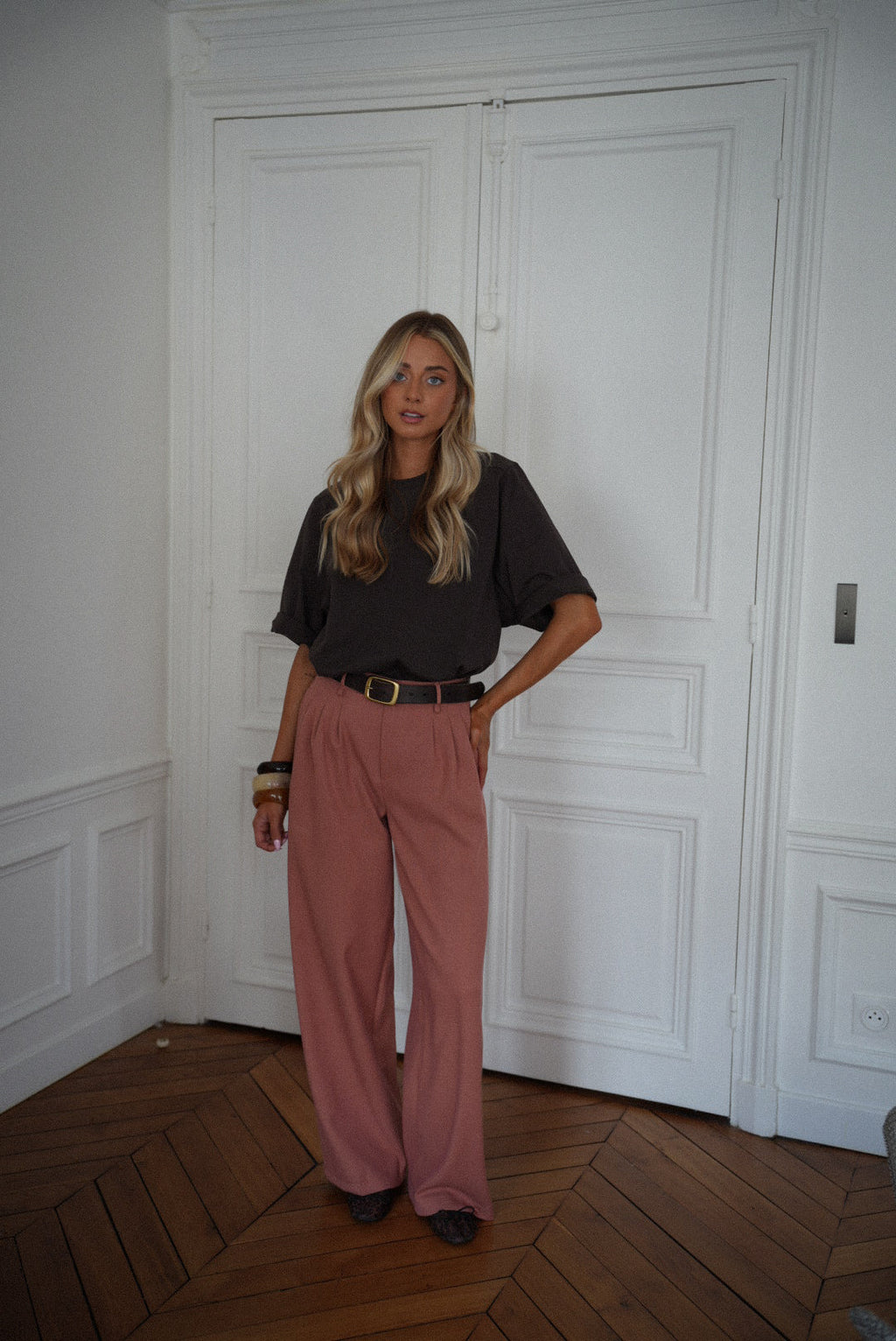 Pantalon Droit Achille - Saumon