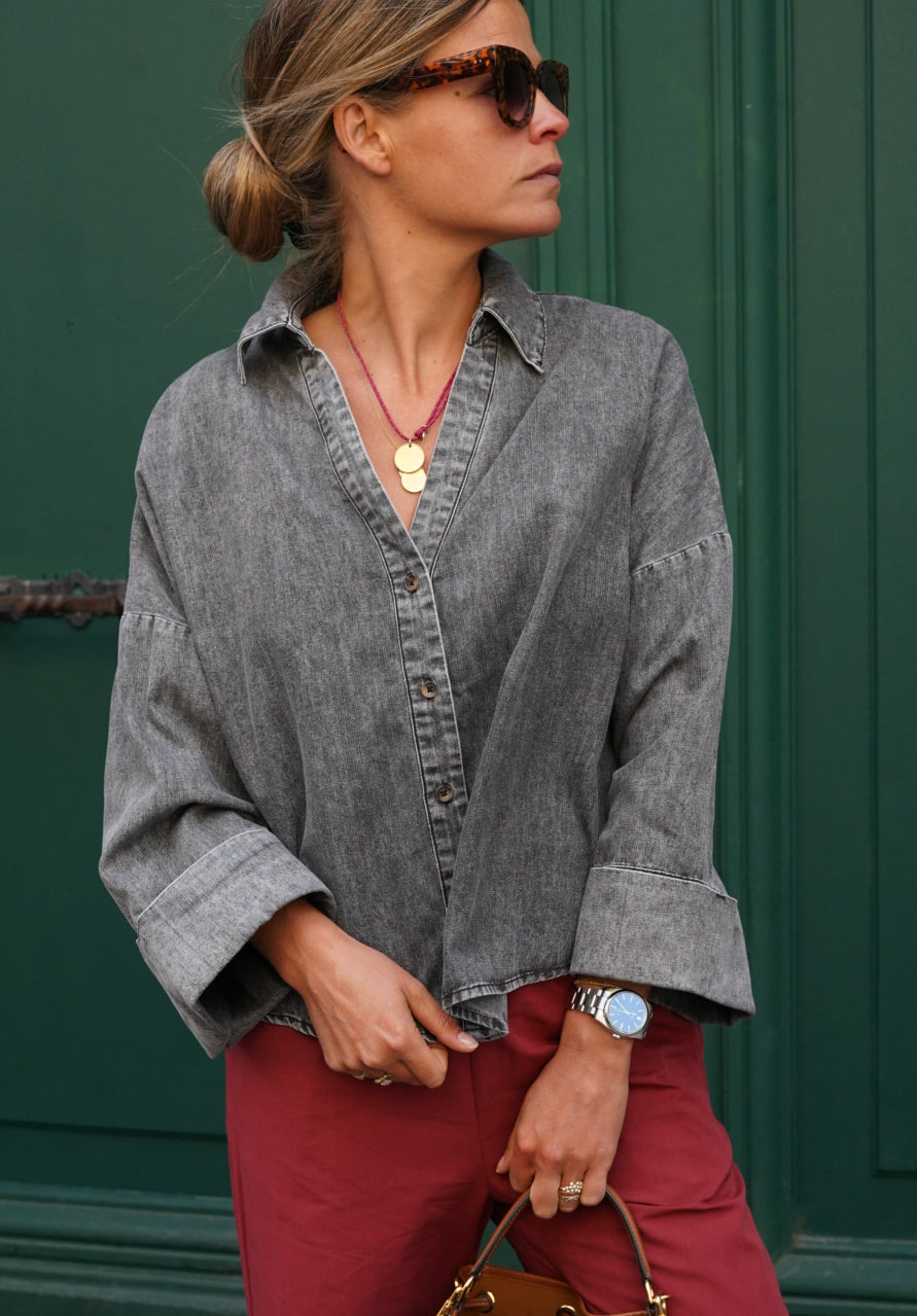 Chemise Léonore Denim Gris