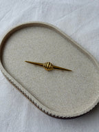 Vintage Brooch - Bar And Bow Shape