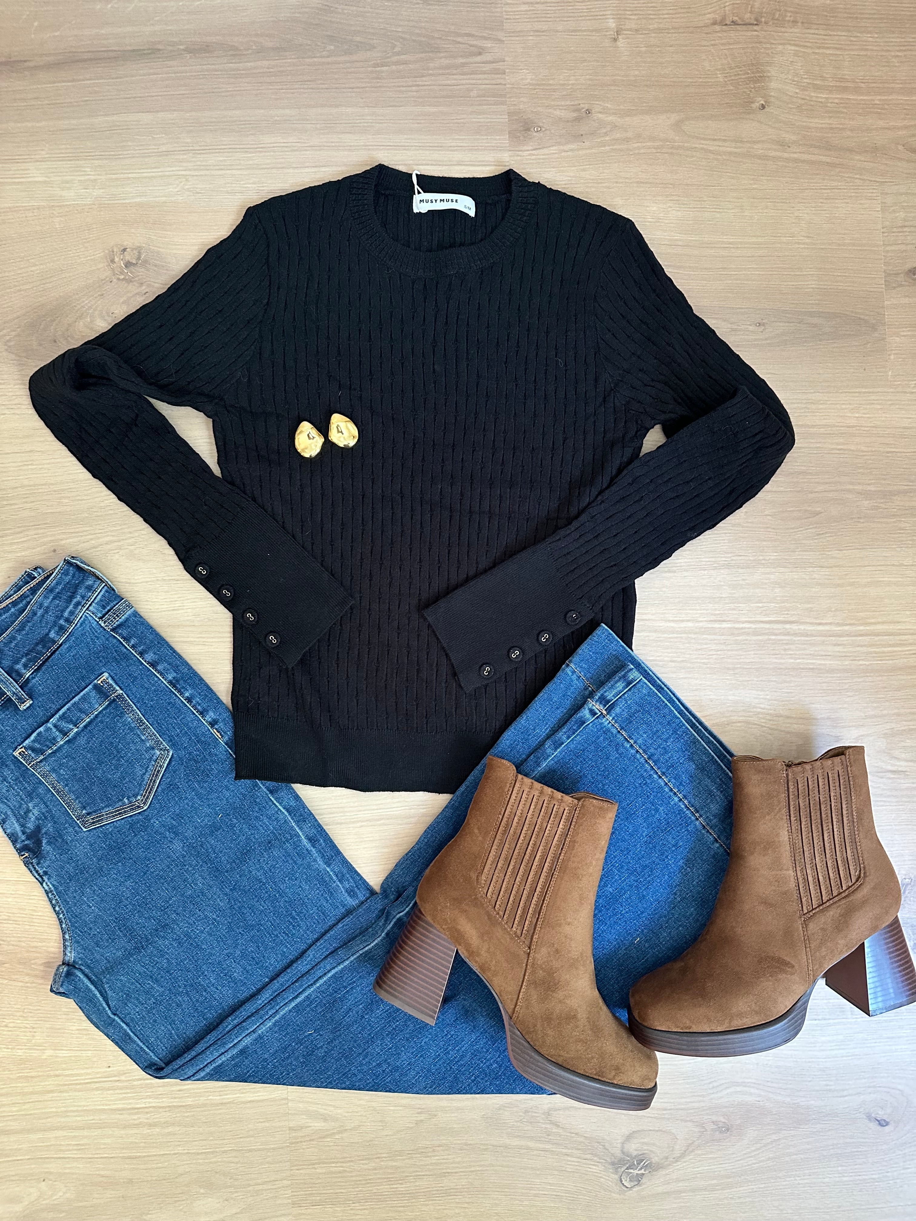 Pull Fin Diane Noir